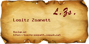 Lositz Zsanett névjegykártya
